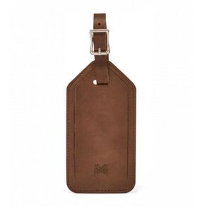 NWT Modern Made Man Brown Leather Luggage Tag